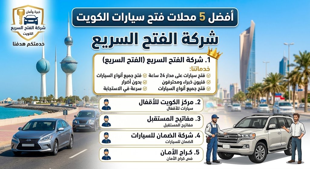 أفضل 5 محلات فتح سيارات الكويت