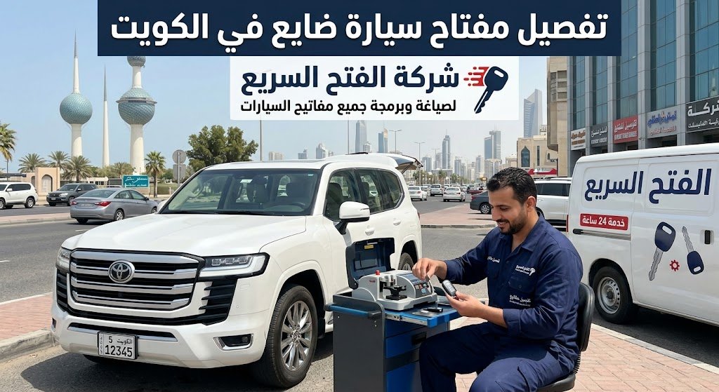تفصيل مفتاح سيارة ضايع الكويت