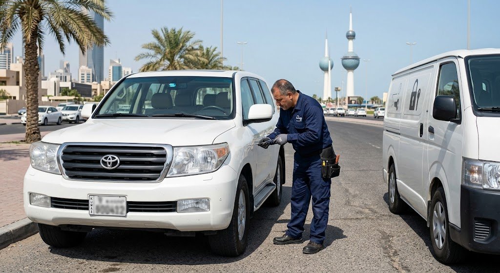 فني فتح سيارات مقفلة بالكويت 24 ساعة بأمان تام وبدون خدوش لجميع أنواع المركبات